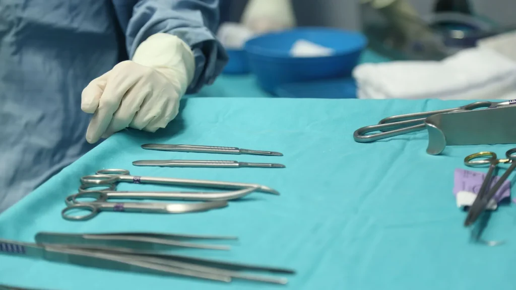 medical tools on a table