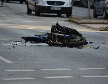 a motorcycle crash